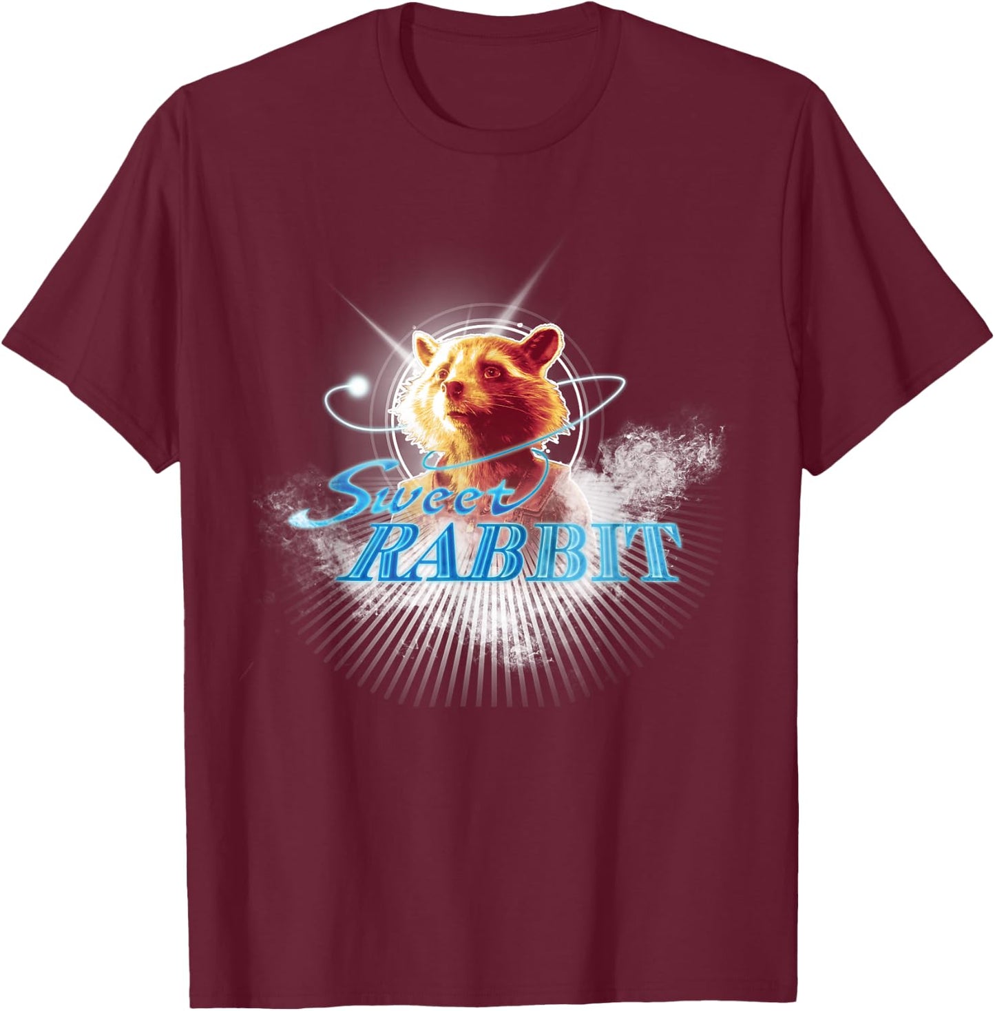 Marvel Guardians Rocket Raccoon Sweet Rabbit T-Shirt - T-Shirt | Maroon