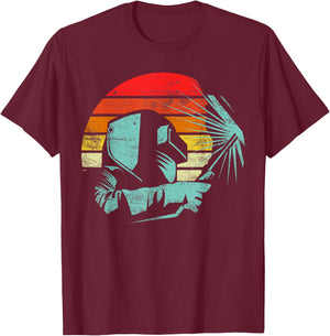 Welder Silhouette Retro Vintage Apparel - Men's Black Short Sleeve Classic Fit - Small T-Shirt - T-Shirt | Maroon