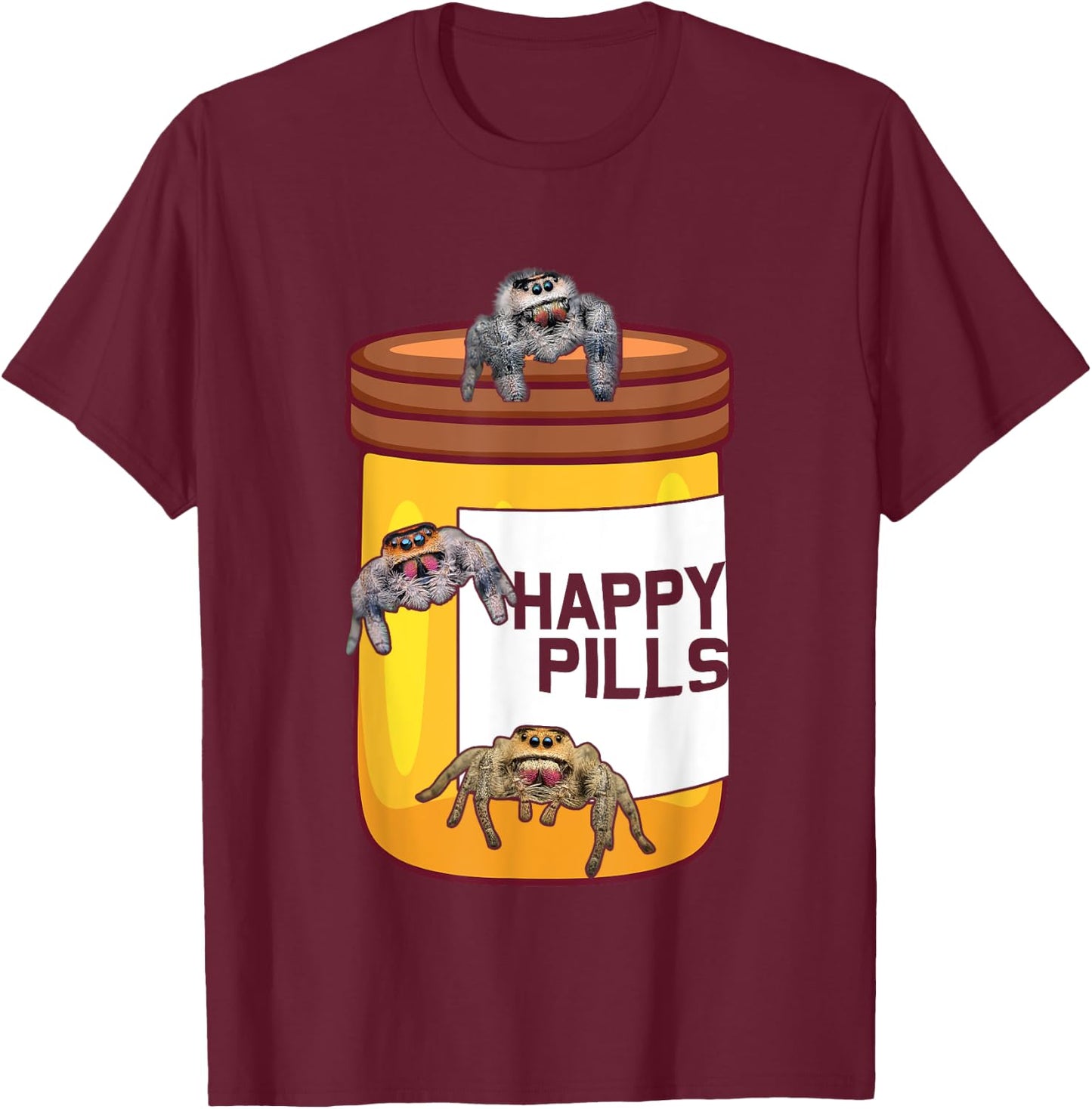 Classic Jumping Spiders Collector Exotic Pet Owner Lifestyle T-Shirt - T-Shirt | Maroon