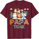 Soon To Be Papa Jungle Animal Safari Gender Reveal T-Shirt - T-Shirt | Maroon