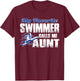 My Favorite Swimmer Calls Me Aunt Swim Aunt T-Shirt - T-Shirt | Maroon