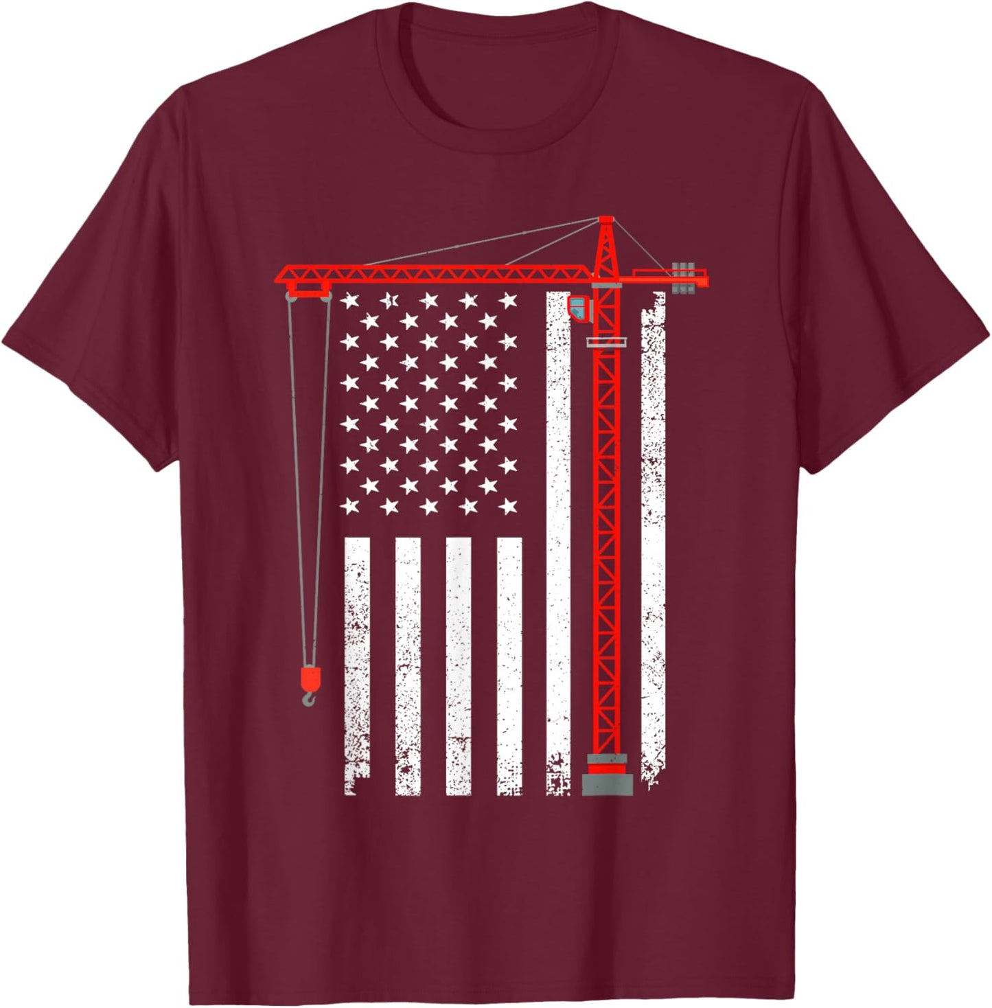 Cool Crane Operator Art Women Tower Crane Operator T-Shirt - T-Shirt | Maroon