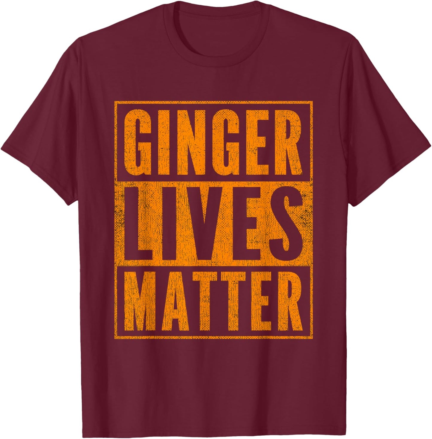 Funny Ginger Lives Matter Old School Graphic Redhead T-Shirt - T-Shirt | Maroon