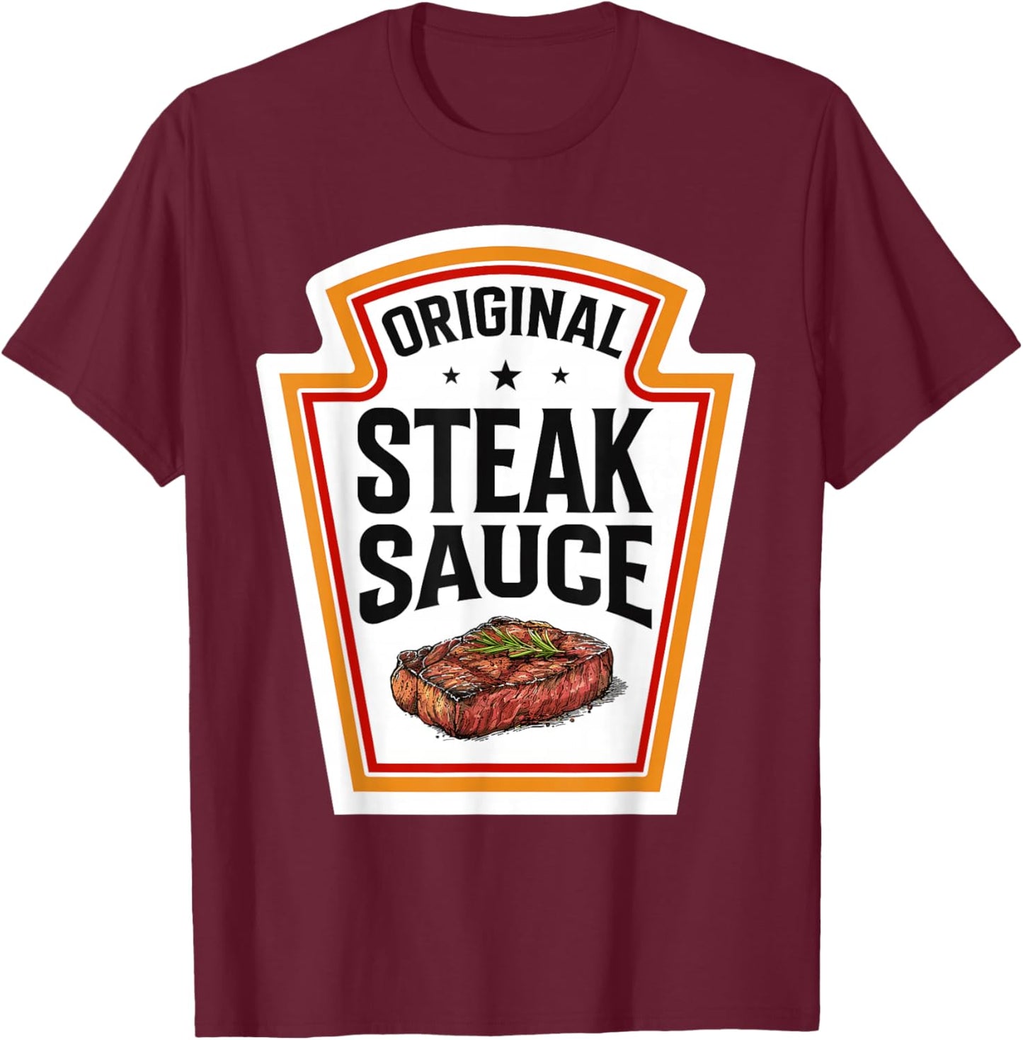 Original Steak Sauce Halloween Costume Family Group Matching T-Shirt - T-Shirt | Maroon