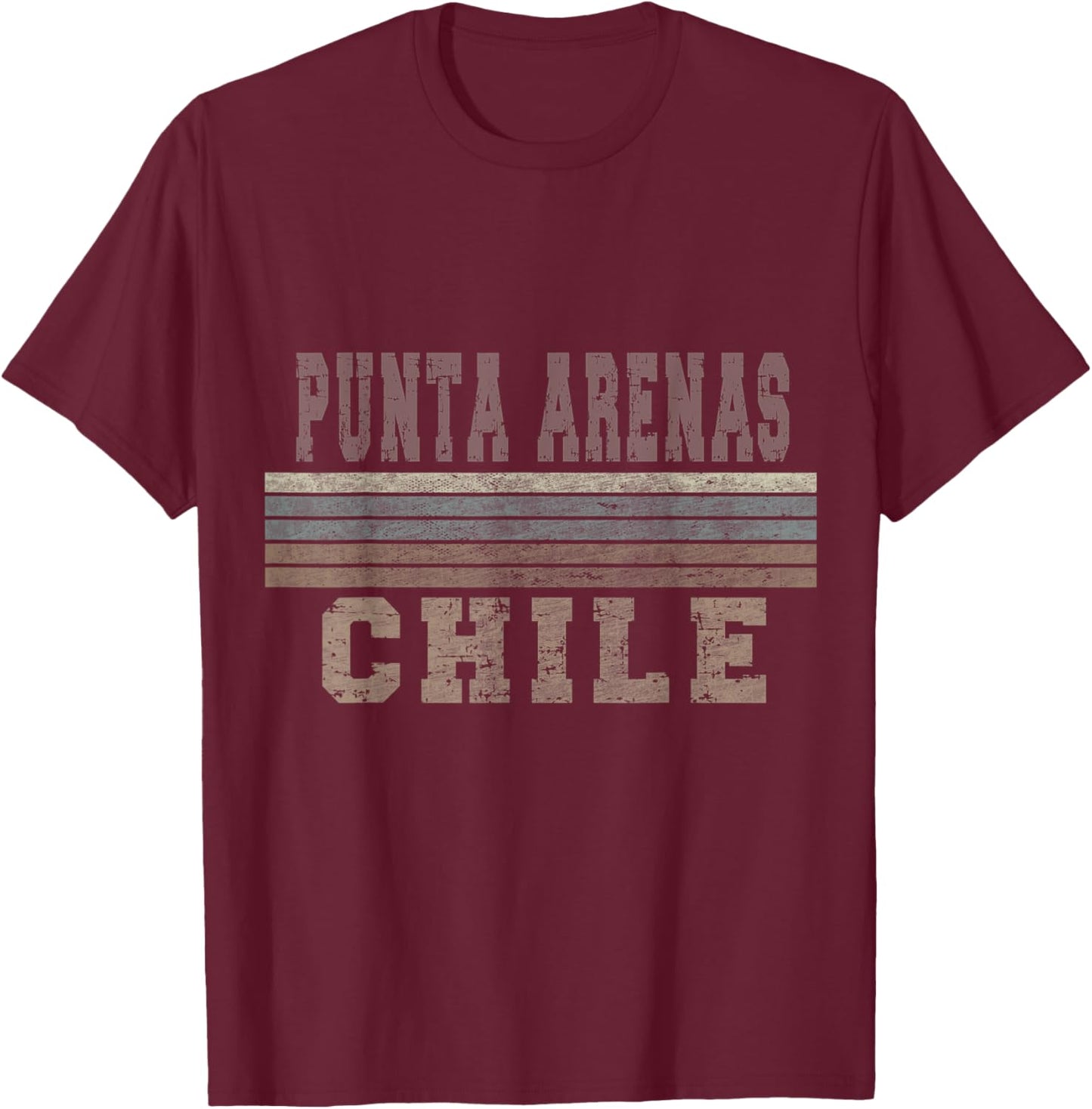 Retro Punta Arenas Chile T-Shirt - T-Shirt | Maroon