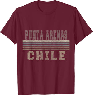 Retro Punta Arenas Chile T-Shirt - T-Shirt | Maroon