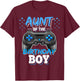 Aunt of the Birthday Boy Matching Video Game Birthday Gift T-Shirt - T-Shirt | Maroon