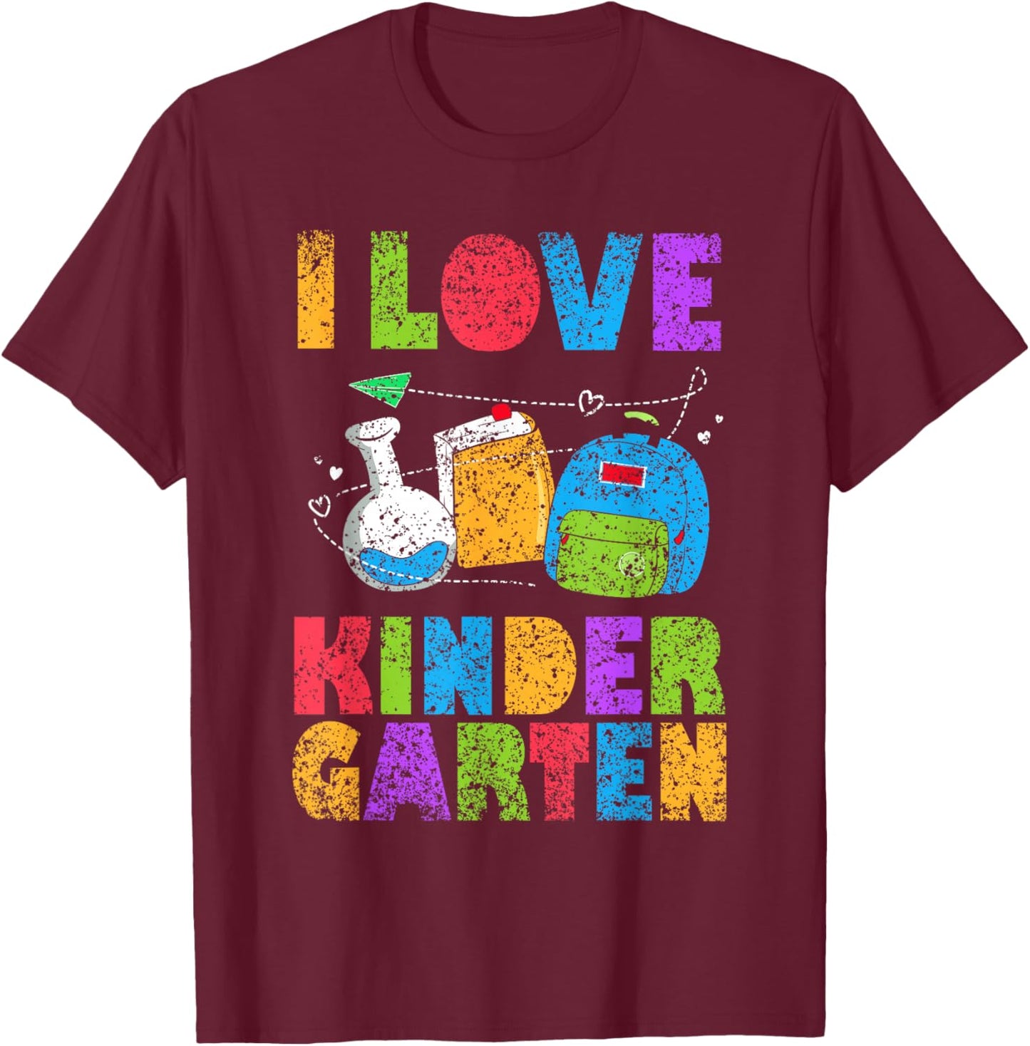 Ich Liebe Den Kindergarten Children's Boys Nursery T-Shirt - T-Shirt | Maroon