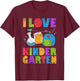 Ich Liebe Den Kindergarten Children's Boys Nursery T-Shirt - T-Shirt | Maroon