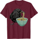 Starling Eating Ramen T-Shirt - T-Shirt | Maroon