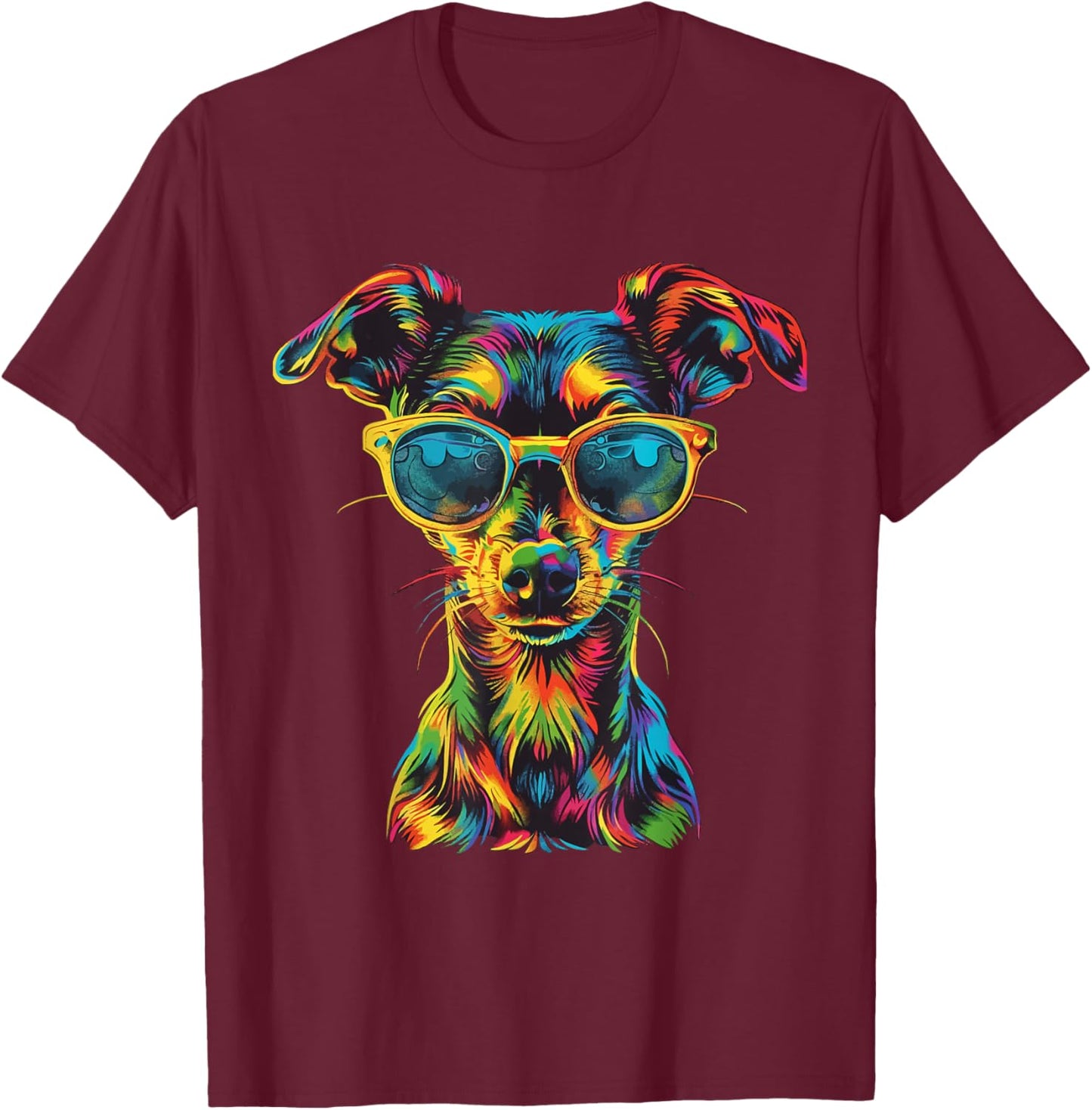 Chiweenie Lovers Design Pop Art Funny Chiweenie Dog T-Shirt - T-Shirt | Maroon