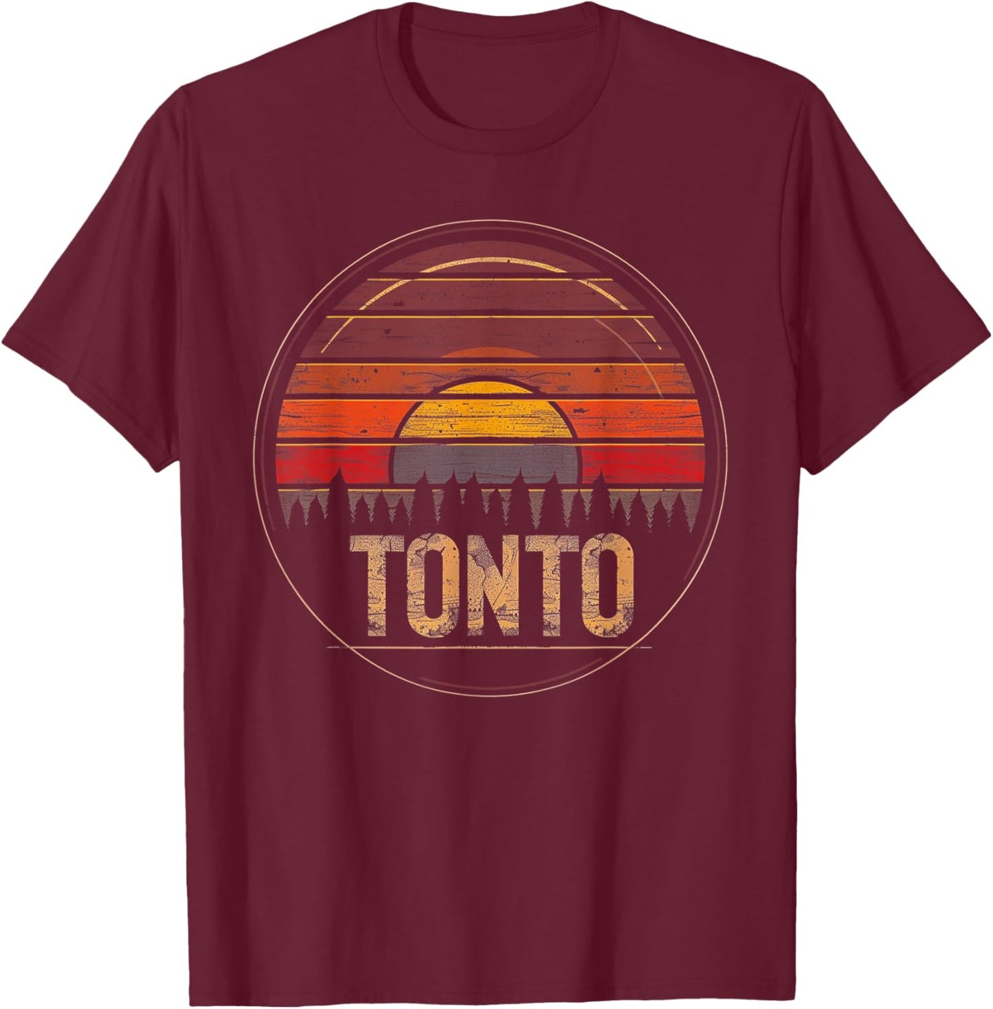 Tonto - US National Park Forest Vintage Men Women Kids Retro T-Shirt - T-Shirt | Maroon