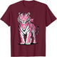 Pink Tiger with Sunglasses Bandana Breast Cancer Awareness T-Shirt - T-Shirt | Maroon
