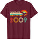 14 Year Old Gifts Boys Vintage 2009 14th Birthday Dinosaur T-Shirt - T-Shirt | Maroon