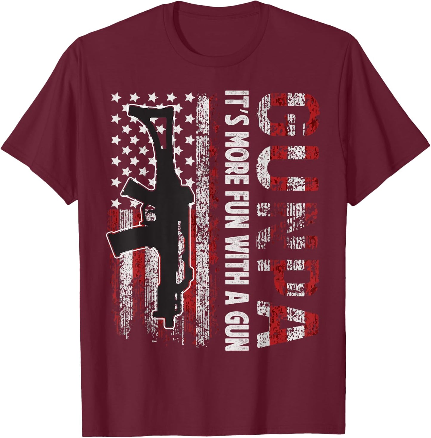 Gunpa it's more fun with a gun grandpa shirts T-Shirt - T-Shirt | Maroon