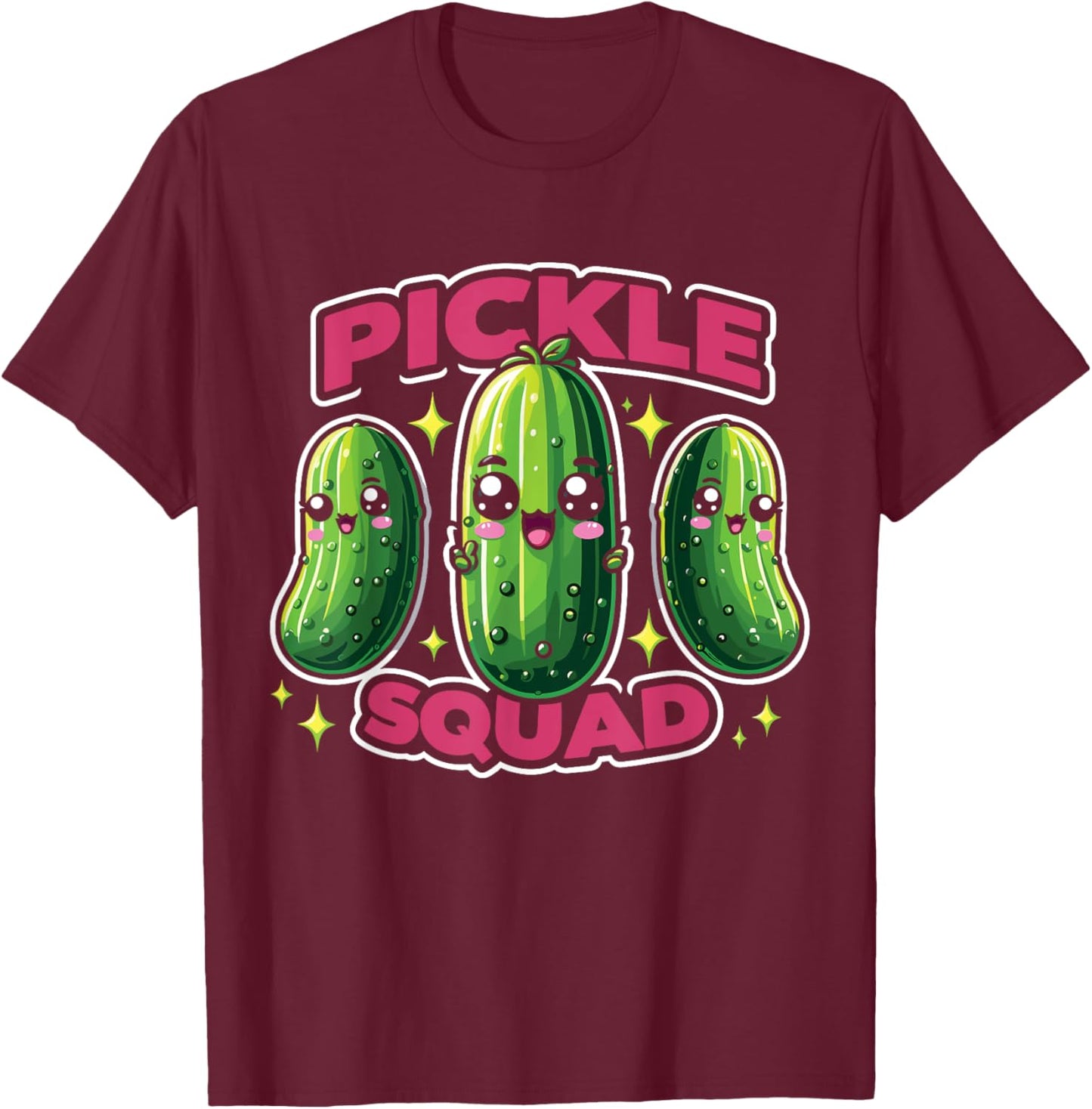 Canned Pickles Dill Pickle Funny Pickle Squad T-Shirt - T-Shirt | Maroon