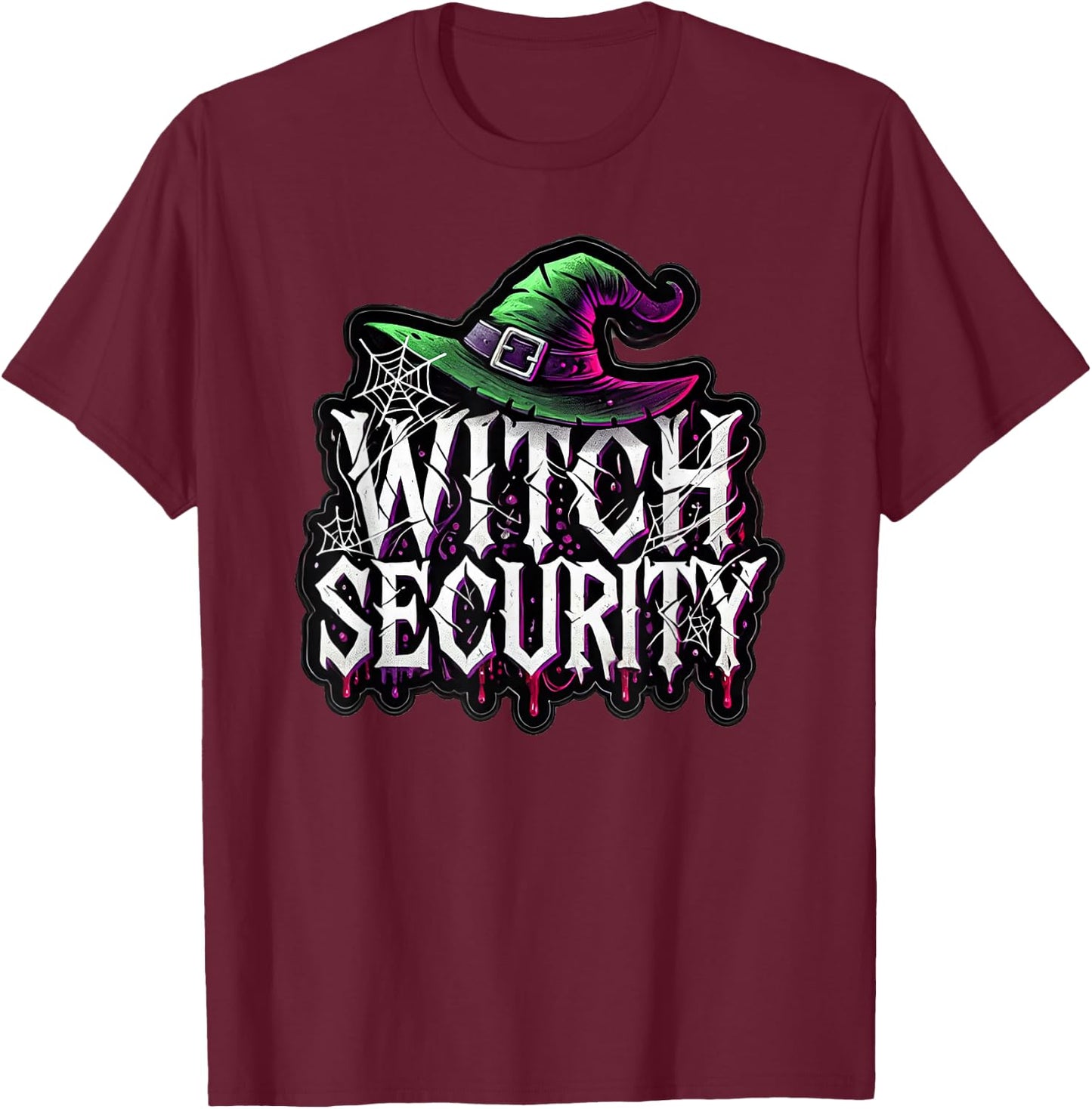 Witch Security Easy Husband of Witches Costume Fun Boyfriend T-Shirt - T-Shirt | Maroon