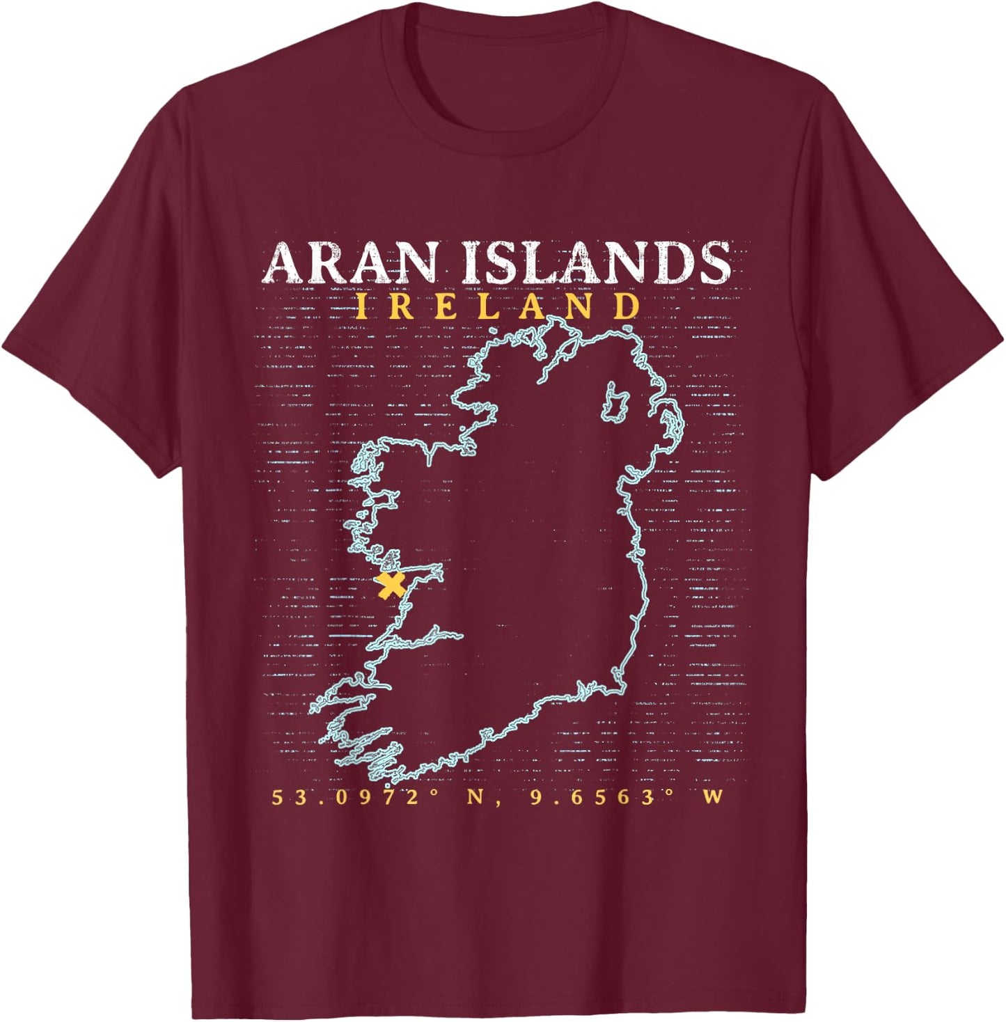 Aran Islands Ireland T-Shirt - T-Shirt | Maroon