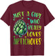 Artichoke Lover Girl Just a Girl Who Really Loves Artichokes T-Shirt - T-Shirt | Maroon