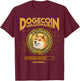 DOGE Dogecoin Crypto Coin Token Outfits Dogecoin Millionaire Funny DOGE Crypto - Black, Medium T-Shirt - T-Shirt | Maroon