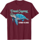 Grand Cayman Islands Turtle Tuna Stingray Blue Souvenir Gift T-Shirt - T-Shirt | Maroon