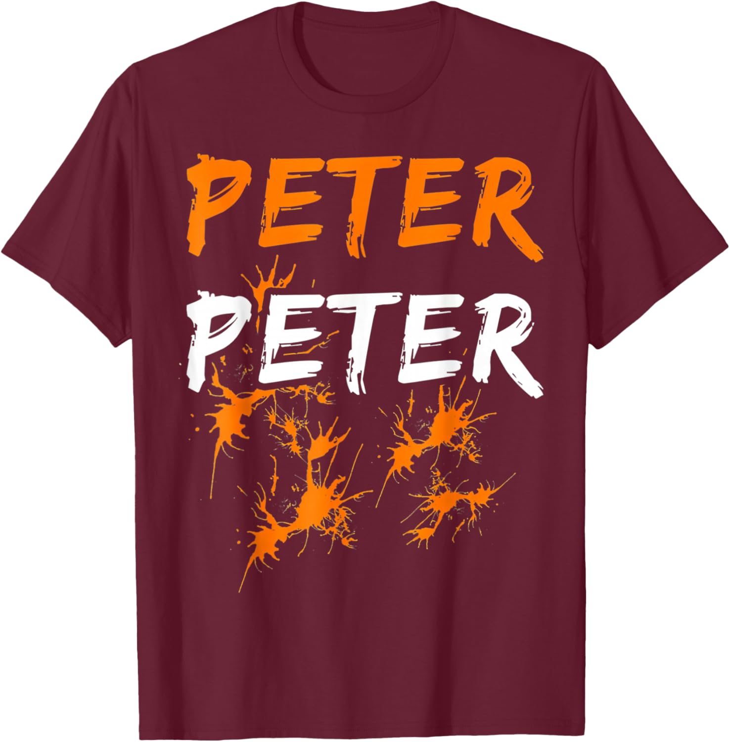 Peter Pumpkin Costume Eater For Couples Matching Halloween T-Shirt - T-Shirt | Maroon