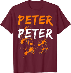 Peter Pumpkin Costume Eater For Couples Matching Halloween T-Shirt - T-Shirt | Maroon