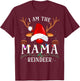 I Am The Mama Reindeer Christmas Family T-Shirt - T-Shirt | Maroon