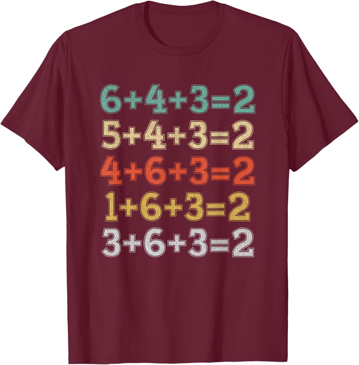 Baseball Math Sports Funny Double Play Teacher School 2022 T-Shirt - T-Shirt | Maroon