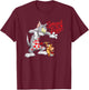 Tom and Jerry Valentine's Day Spread The Love T-Shirt - T-Shirt | Maroon