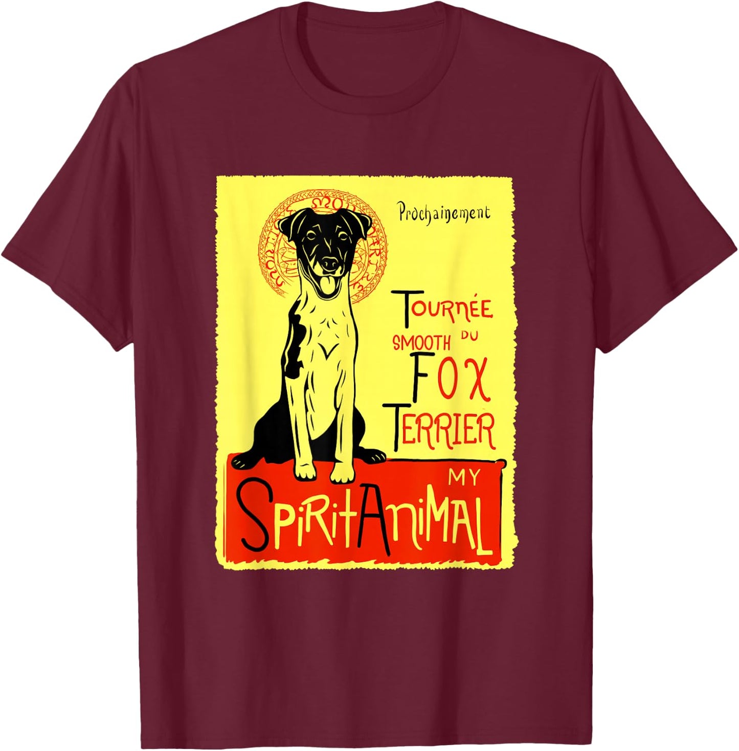 Cute Smooth Haired Fox Terrier Dog Smooth Fox Terrier Gift T-Shirt - T-Shirt | Maroon