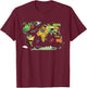 Funny World Animals map Shirt for Kids,Boys and Girls T-Shirt - T-Shirt | Maroon