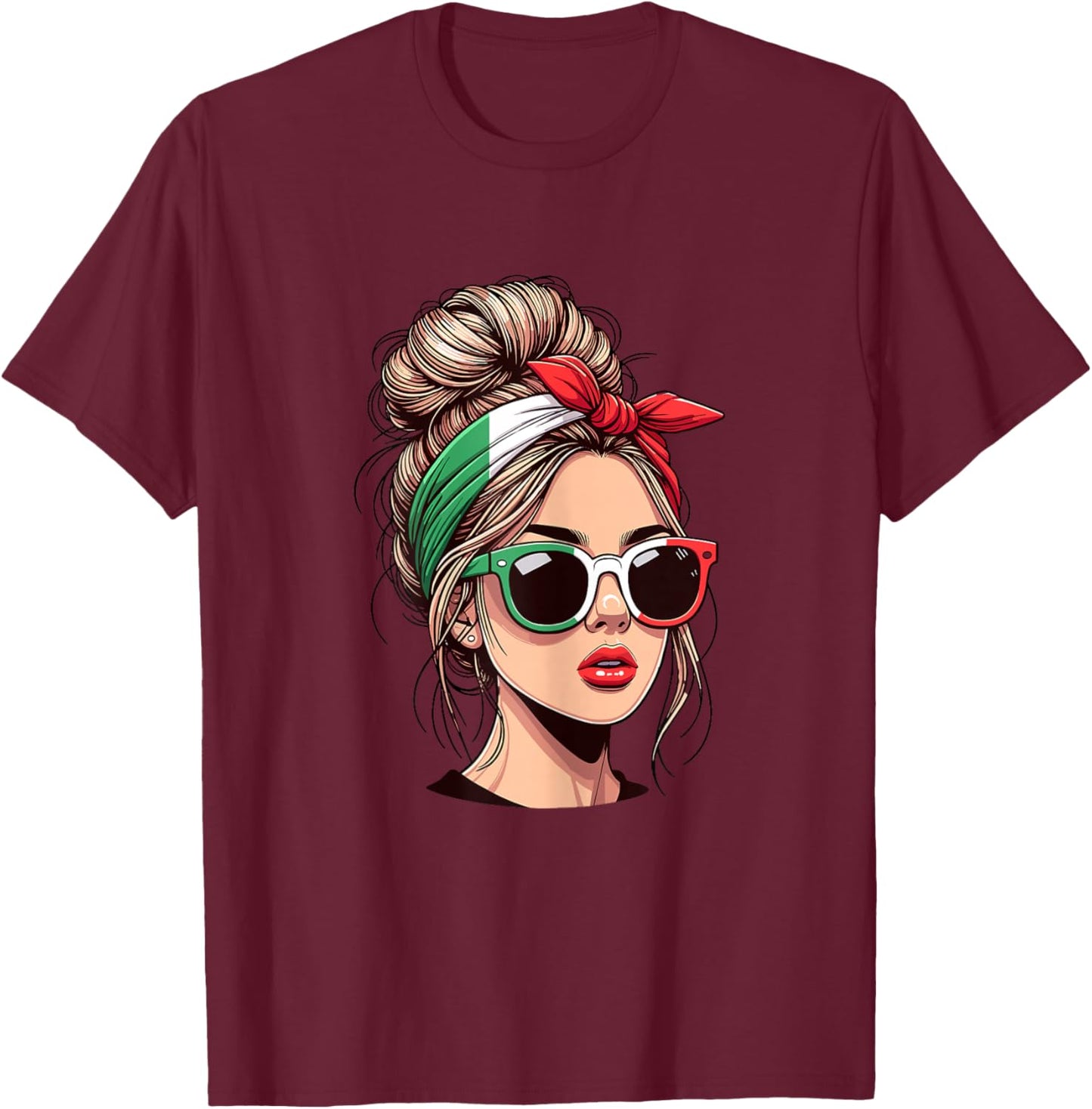ragazza italiana Italian Girl Italia Italy girls Kids T-Shirt - T-Shirt | Maroon