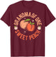 Grandma First Birthday One Sweet Peach Bday Family Matching T-Shirt - T-Shirt | Maroon
