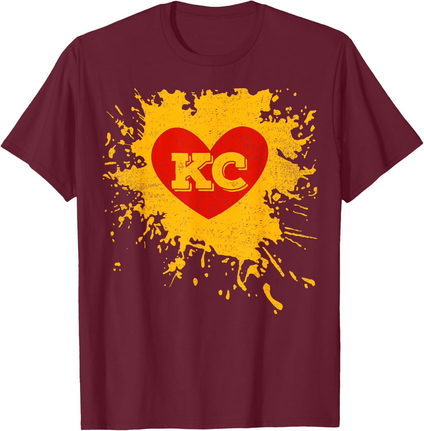 I Love Kansas City Heart 2021 I Heart KC T-Shirt - T-Shirt | Maroon