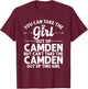 Girl Out Of CAMDEN NJ NEW JERSEY Gift Funny Home Roots USA T-Shirt - T-Shirt | Maroon