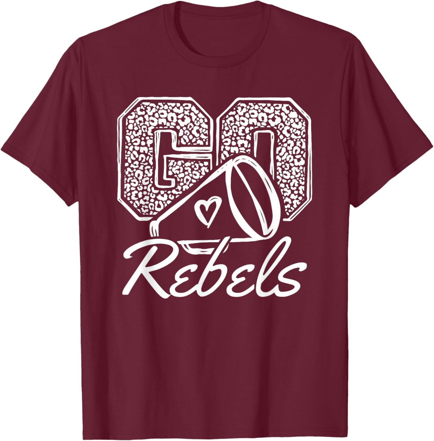 Go Cheer Rebels Sports Name Gifts Men Women Boy Girl T-Shirt - T-Shirt | Maroon