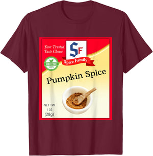 Pumpkin Spice Condiment Costume Holiday Spice Costumes T-Shirt - T-Shirt | Maroon