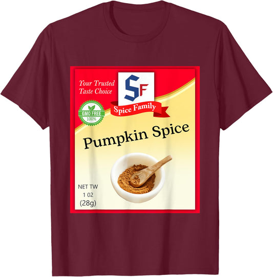 Pumpkin Spice Condiment Costume Holiday Spice Costumes T-Shirt - T-Shirt | Maroon