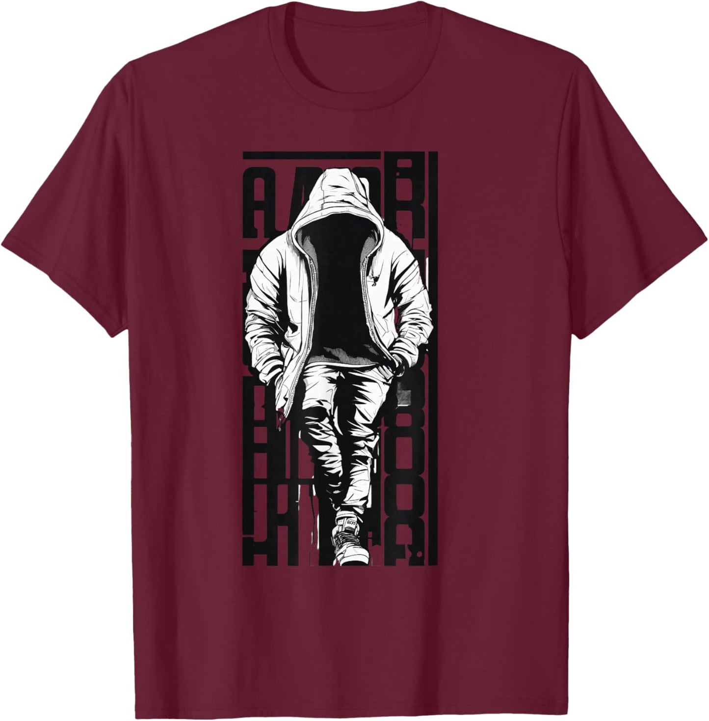 Rapper Graphic Hip Hop T Shirt Streetwear Men T-Shirt - T-Shirt | Maroon