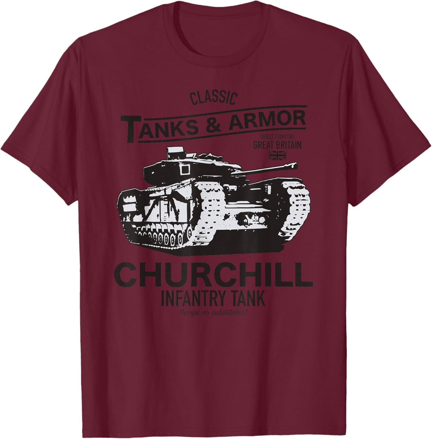 Churchill Tank T-Shirt - T-Shirt | Maroon