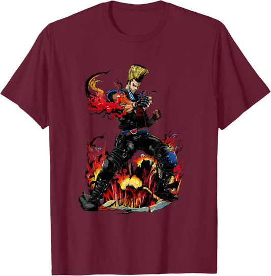 Bandai Namco Entertainment Inc. TEKKEN7 PAUL 002 , Small, Black T-Shirt - T-Shirt | Maroon