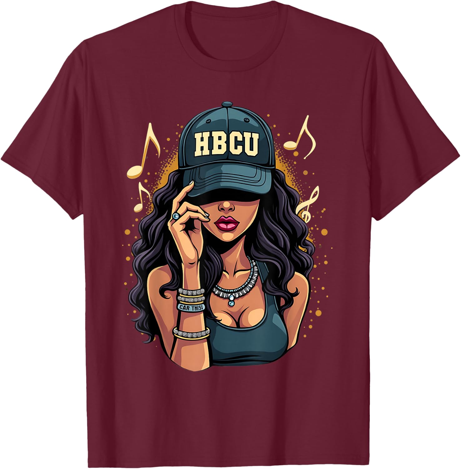 Beautiful Black Women HBCU black history month T-Shirt - T-Shirt | Maroon