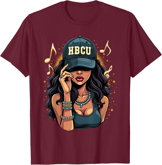 Beautiful Black Women HBCU black history month T-Shirt - T-Shirt | Maroon