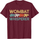 Wombat Retro T-Shirt - T-Shirt | Maroon