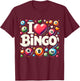 I Love Bingo Night Lover Player Quote Saying Phrase Slogan T-Shirt - T-Shirt | Maroon