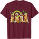 Golden Retriever St Patrick's Day Shamrock Golden Dog Mom Women T-Shirt - T-Shirt | Maroon