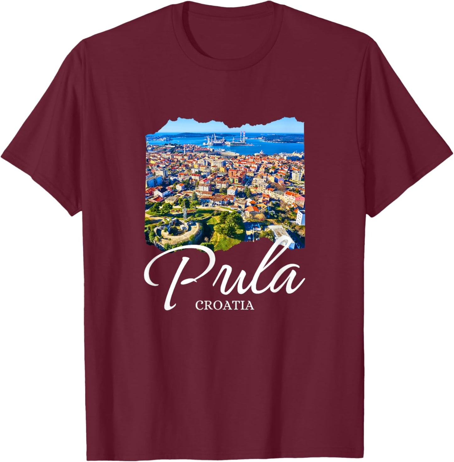 Croatia Pula Souvenir / Pula Croatia T-Shirt - T-Shirt | Maroon