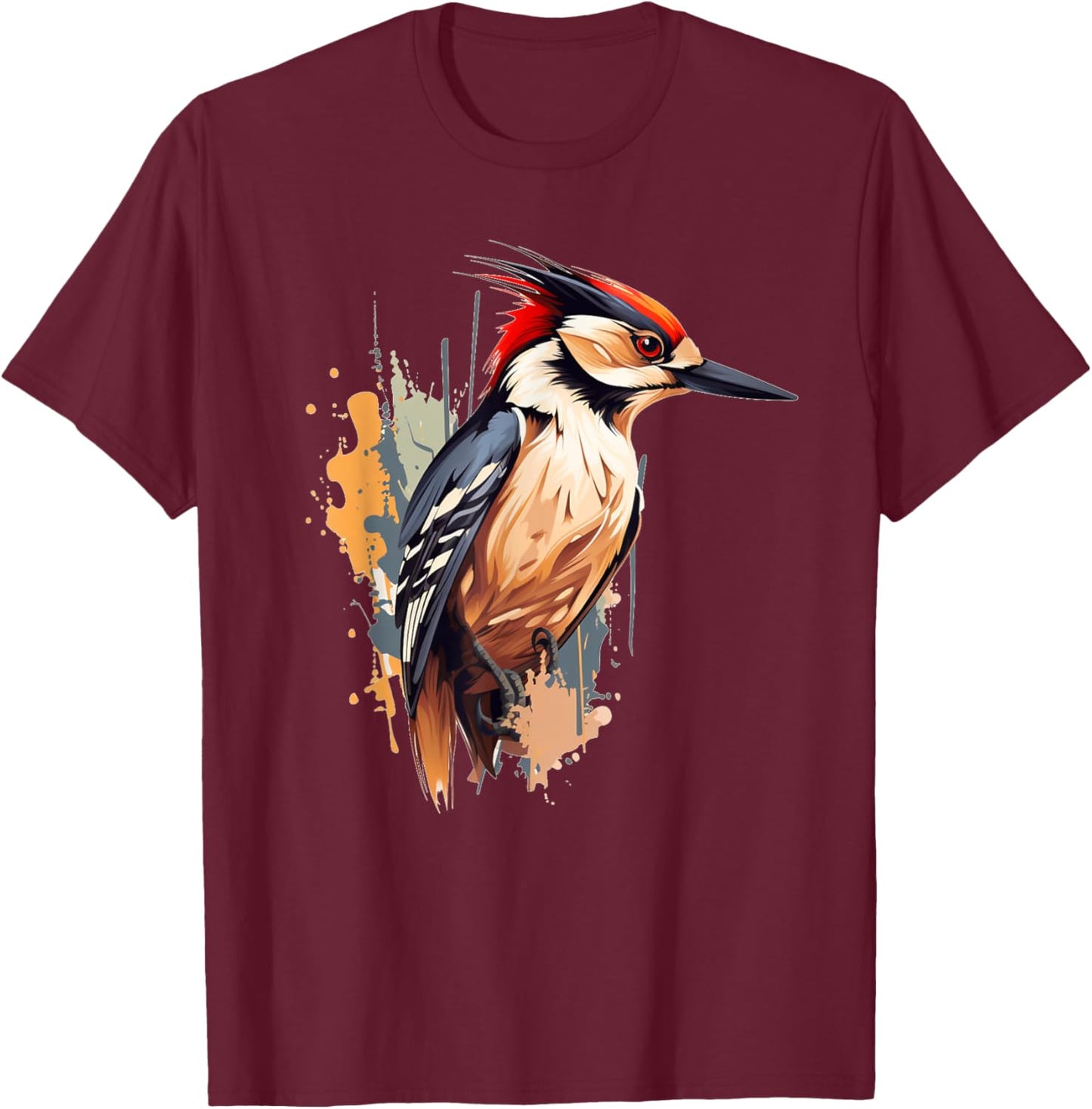 Funny Hobby Bird watching for Woodpecker and Birds Lovers T-Shirt - T-Shirt | Maroon