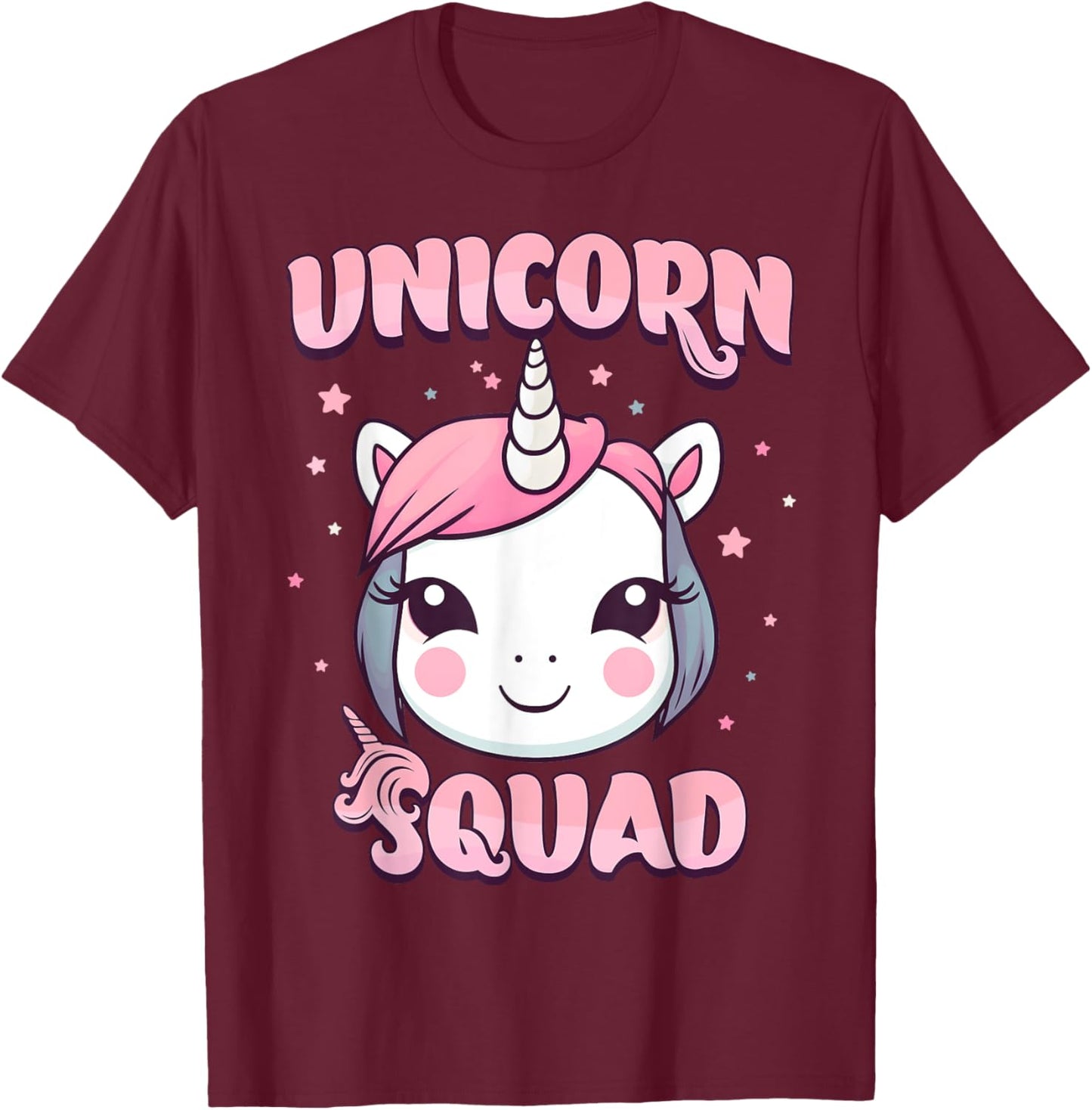 Unicorn Squad for Girls - Rainbow unicorn T-Shirt - T-Shirt | Maroon